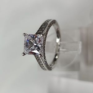 Princess cut Diamond Simulant Ring